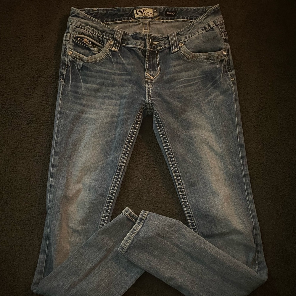 Lee Blue Skinny Jeans with Vintage Distressed Look